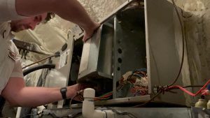 Charleston AC Repair Removing Air Handler Fan Assembly